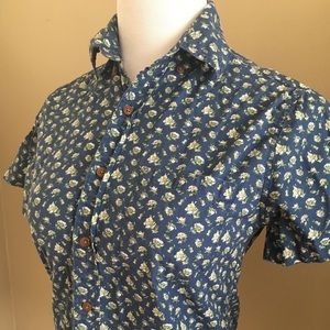 J. Crew short-sleeve flowered shirt